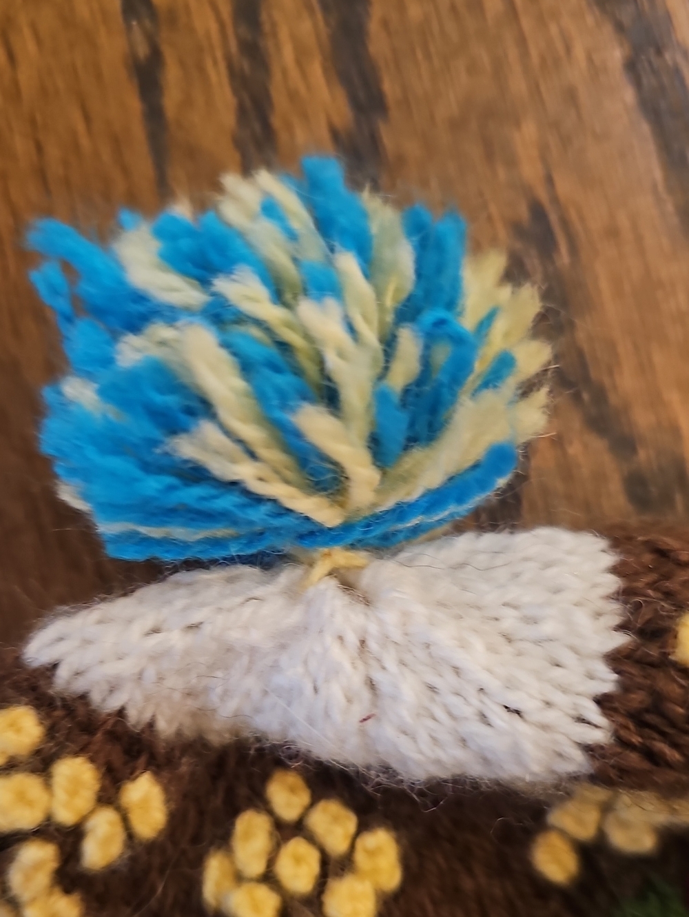Colorful Knit Beanie with Pom-Poms - Picture 4 of 5